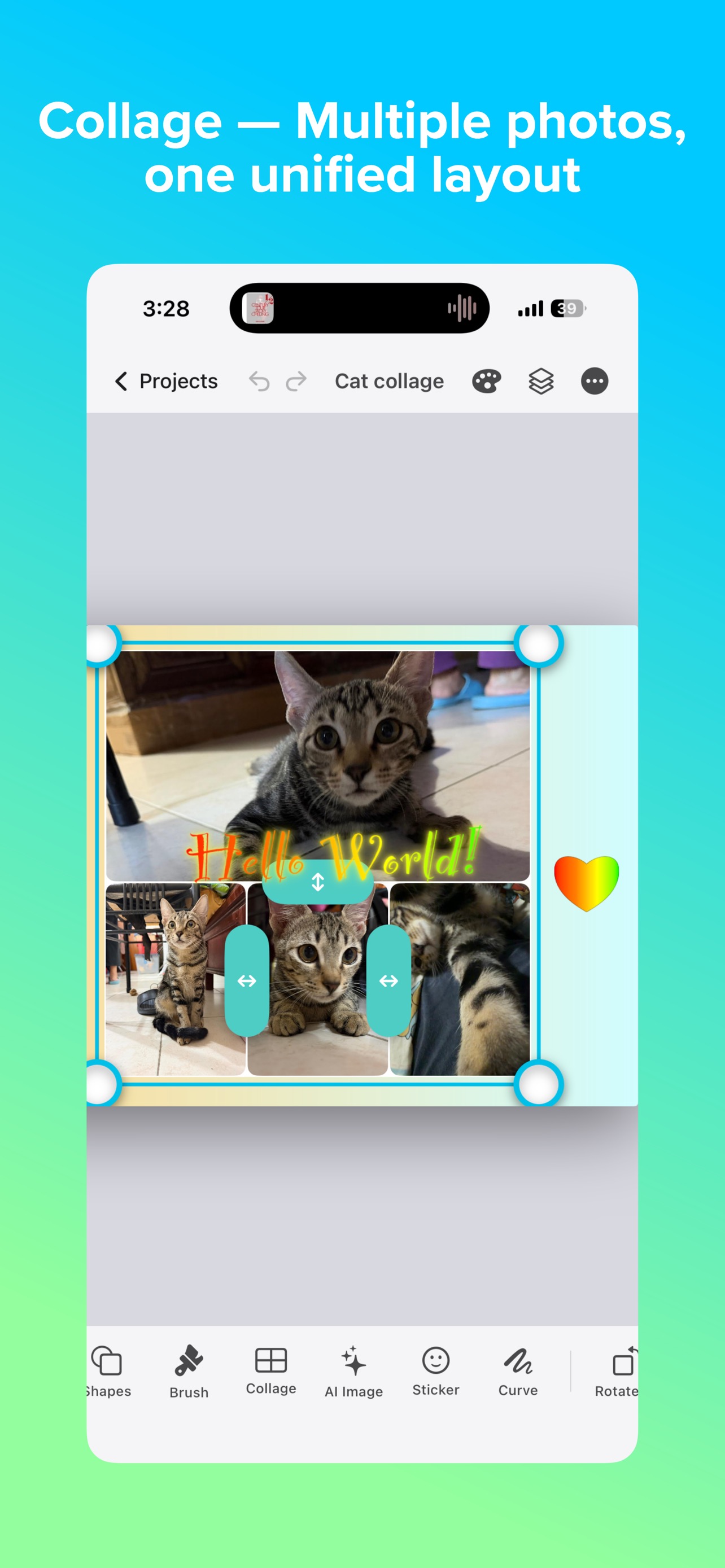 Create stunning collages with multiple photos